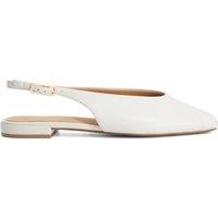 Dune London Women's 'Heartbeat' Leather Ballet Pumps in White | Size: 5