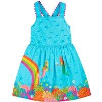 Frugi Girl's Seraphina Dress in Blue | Size: 2-3 Years