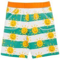 Frugi Boy's Sunny Printed Shorts in Green | Size: 8-9 Years