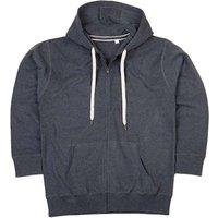 Mantis Men's Superstar Zip Through Hooded Sweat Hoodie in Dark Grey | Size: Large