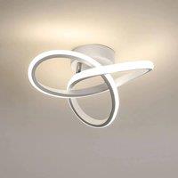 Pheashine Modern White Clover LED Ceiling Light, 22W 4500K Neutral White, 25cm