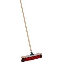 Charles Bentley 16" Outdoor Utility Broom with Scraper in Natural