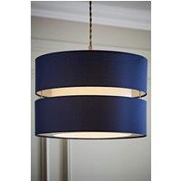 ValueLights Sophia Tier Large 35cm Drum Easy Fit Ceiling Pendant Light Lamp Shade in Navy | Size: 14 inches