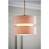 ValueLights Sophia Small 26cm Drum Easy Fit Ceiling Pendant Light Lamp Shade in Dusty Pink | Size: 10 inches