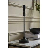 ValueLights Maggie Metal Candlestick Slim Table Lamp Base in Black