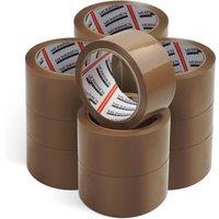 Merrimen 12 Pack Strong Heavy Duty Roll Pack Packaging Tape, 48MM x 66M in Brown