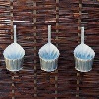 Primrose Set of 3 Metal Hanging Hook Decorative Planters Weathered Silver 17cm