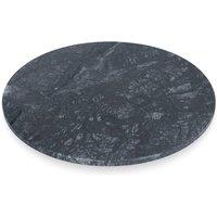 Argon Tableware Marble Serving Board - 33cm Round Non-Slip Kitchen Food Prep Board in Black