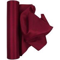 Neel Blue 20cm x 29cm Solid Satin Roll Large Fabric for Chair Sash Wedding Bouquet Dcor Drapery in Burgundy | Size: 20 cm x 29 cm