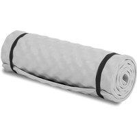 MANTRARAJ Foam Yoga Roll Mat EVA Fabric Waterproof Durable Roll Up Camping Exercise Mattress Blue in Grey | Size: Single