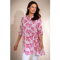 Klass. Women's Printed Relaxed Fitting Shirt in Pink | Size: 16