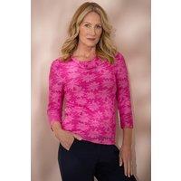 Anna Rose Women's Jacquard Top in Rose | Size: Large