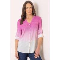 Klass. Women's Embellished Dip Dye Shirt in Pink | Size: 20