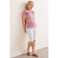 Anna Rose Women's Pull On Shorts in White | Size: 20