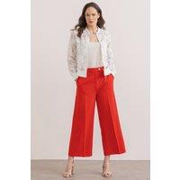 Klass. Women's Wide Leg Trousers in Scarlet | Size: 22