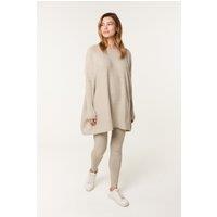 Blue Vanilla Women's Beige Long Sleeve Slip On Crew Top & Trousers Set