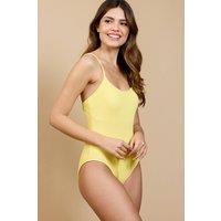 Little Mistress Women's Reverie Yellow Crinkle Swimsuit | Size: 20