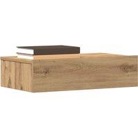 Berkfield Home Bedside Cabinet Artisan Oak 60x35 cm Engineered Wood in Brown