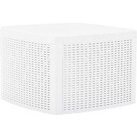 Berkfield Home Side Table White 54x54x36.5 cm Plastic
