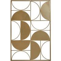Orsina Semicircle Modern Wall Art, Metallic Finished Wall Art for Living Room, Contemporary Wall Decor in Gold