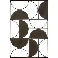Orsina Semicircle Modern Wall Art, Metallic Finished Wall Art for Living Room, Contemporary Wall Decor in Black