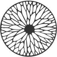 Orsina Medium Black Floral Metal Wall Art, Modern Artwork For Contemporary Homes, Metal Wall Decor, Flower Artwork