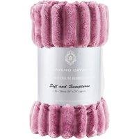 GAVENO CAVAILIA Osum Ribbed Throw in Pink | Size: 150 cm 200 cm