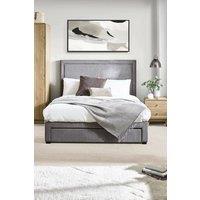 Julian Bowen Mayfair Upholstered Storage Bed with 4 Drawers in Grey | Size: Double