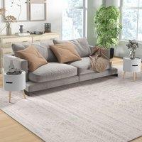 HOMCOM Side Coffee Table End Desk Night Stand Storage with Detachable Tray in White