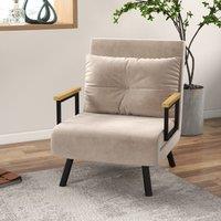 HOMCOM Click Clack Bed Settee for Living Room, Guest Room in Beige