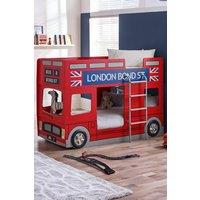 Julian Bowen London Bus Single Red Bunk Bed