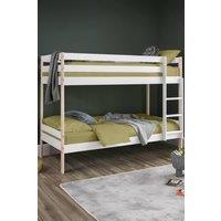 Julian Bowen Nova Single White & Wood Effect Bunk Bed