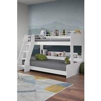 Julian Bowen Domino Triple Sleeper Bunk Bed in White | Size: Small Double