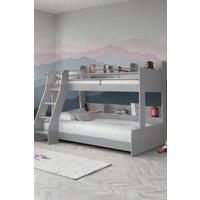 Julian Bowen Domino Triple Sleeper Bunk Bed in Grey | Size: Small Double