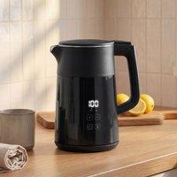HOMCOM 1.7L Fast Boil 3000W Electric Kettle with LED Display in Black