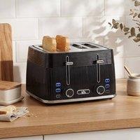HOMCOM 4 Slice Electric Toaster with 7 Browning Levels, 1860W, Black