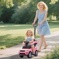 AIYAPLAY Land Rover Licensed Baby Push Car, 2-in-1 Ride on Car, Pink