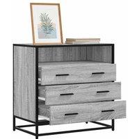 Berkfield Home Drawer Cabinet Grey Sonoma 70x41x70 cm Engineered Wood | Size: 70 x 41 x 70 cm