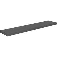 Berkfield Home Floating Wall Shelf High Gloss Grey 120x23.5x3.8 cm MDF