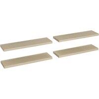 Berkfield Home Floating Wall Shelves 4 pcs Oak 90x23.5x3.8 cm MDF in Light Oak