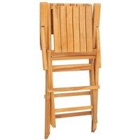 Berkfield Home Folding Garden Chairs 8 pcs 55x61x90 cm Solid Wood Teak in Brown | Size: 55 x 61 x 90 cm