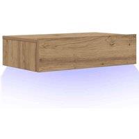 Berkfield Home TV Cabinet with LED Lights Artisan Oak 60x35x15.5 cm in Brown