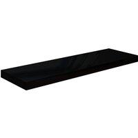 Berkfield Home Durable Floating Wall Shelves 2 pcs High Gloss Black 80x23.5x3.8