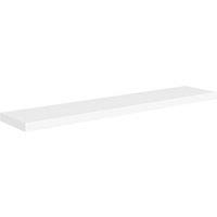 Berkfield Home Durable Floating Wall Shelves 4 pcs White 120x23.5x3.8 cm MDF