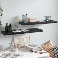Berkfield Home Floating Wall Shelves 2 pcs High Gloss Black 80x23.5x3.8 cm MDF