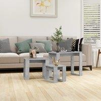 Berkfield Home Nesting Tables 3 pcs Concrete Grey Engineered Wood