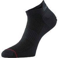 1000 Mile Men's Ultimate Tactel Trainer Liner Socks - 1 Pack Double Layer Socks in Black | Size: 12-14
