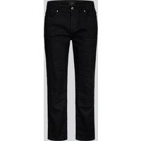 Enorsia Men's Straight Leg Black Denim Jeans | Size: 36
