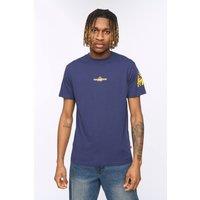Kings Will Dream Men's Built 100% Cotton Regular Fit T-Shirt with Raised Graphics in Navy | Size: Large