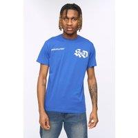 Kings Will Dream Men's Cartellio 100% Cotton Regular Fit T-Shirt with Back Graphic in Blue | Size: Medium